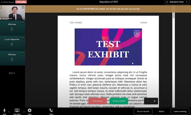 Exhibit annotation